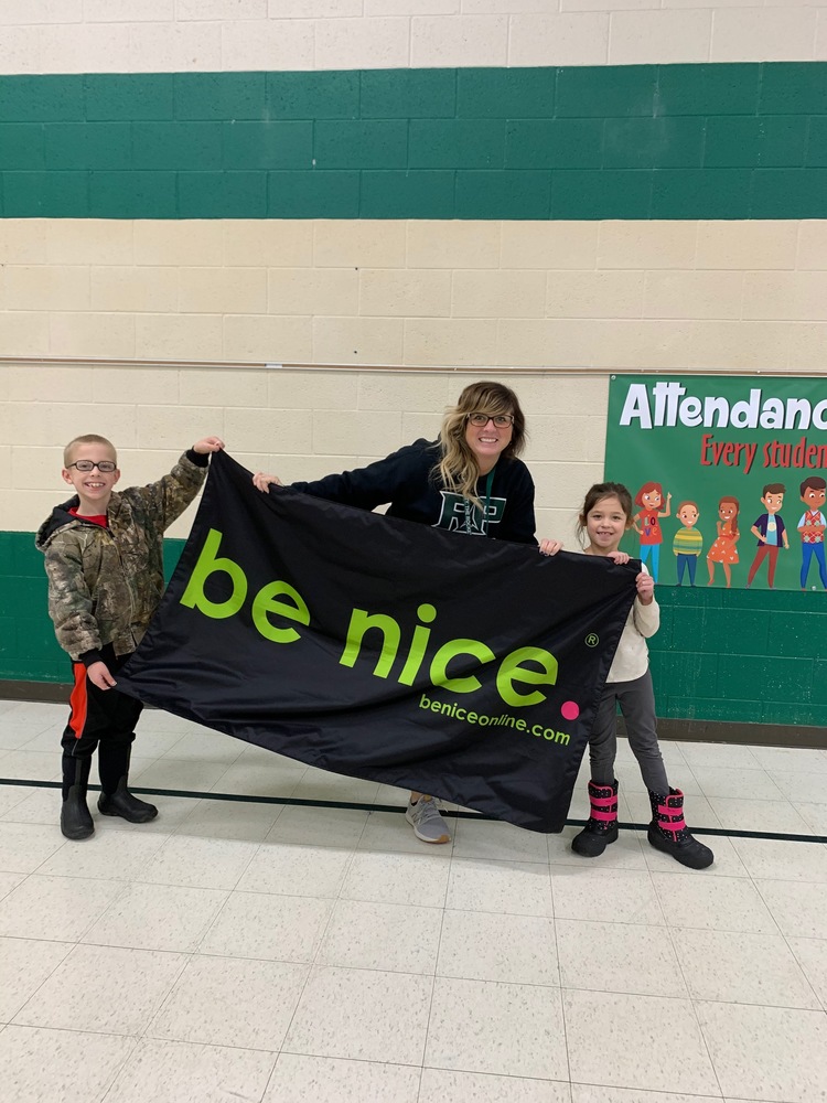 Mrs. Kolbe's Class Earned the Be Nice Flag