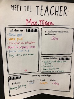 Mrs. Olsen's All About Me