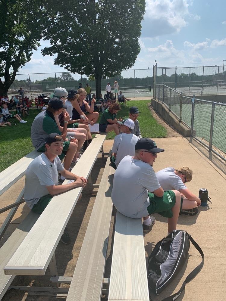 The team taking a break between matches.