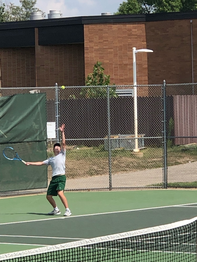 Pat Eilers serving at #1 Singles