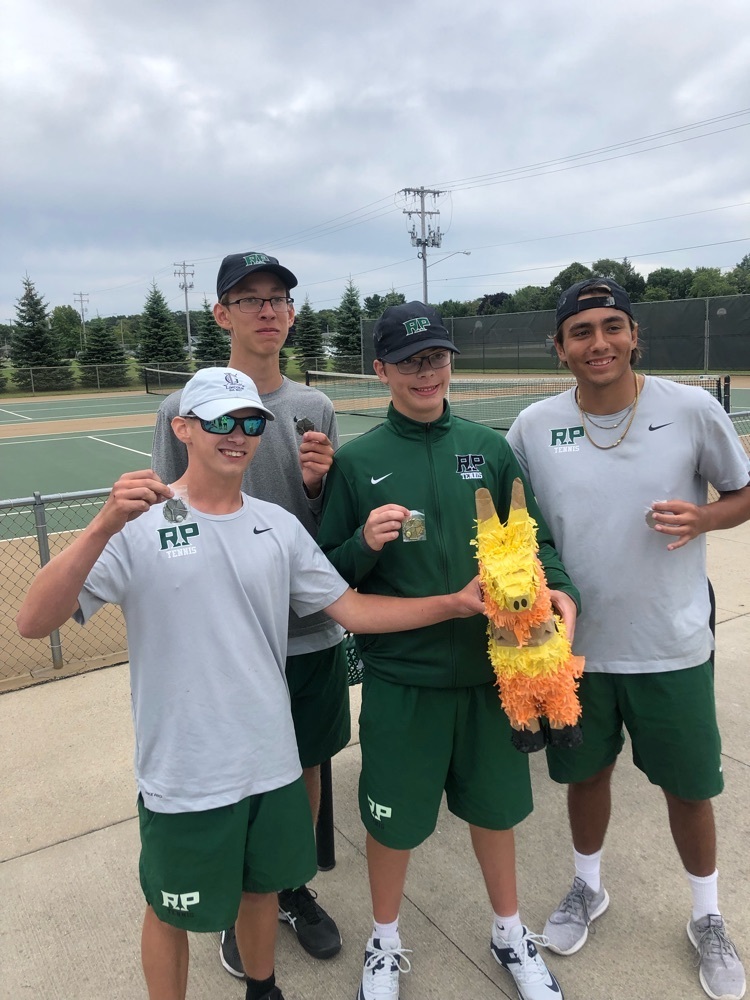 #1 singles Patrick Eilers, 1st Place. #2 singles Tyler Tallefson 2nd place. #1 Doubles Jake Vandenbosch/Alex Orchard 2nd place