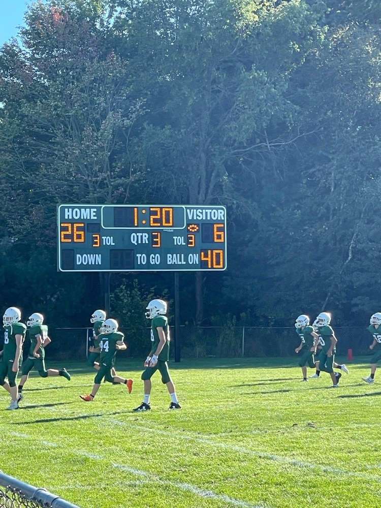 scoreboard at football game