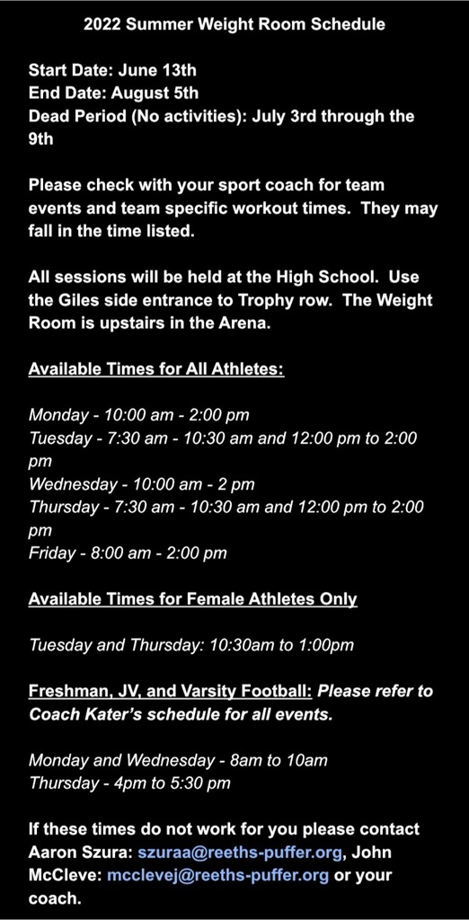 lifting schedule 